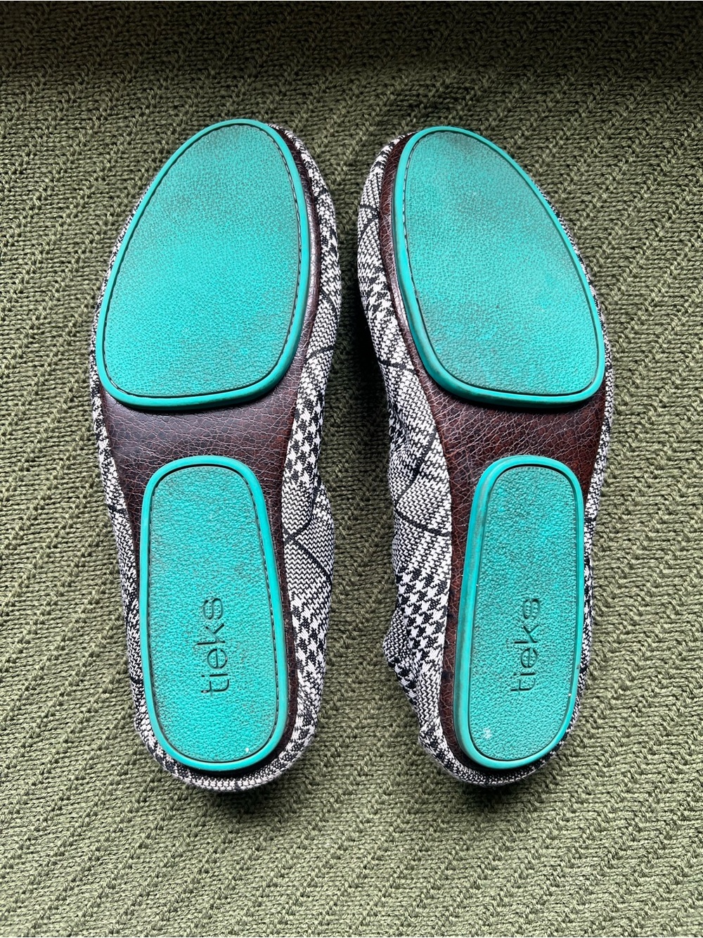 Tieks Black and White Glen Plaid Ballet Flats - Picture 2 of 5